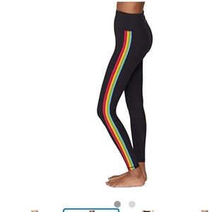 Spiritual Gangster Track Stripe Leggings in black